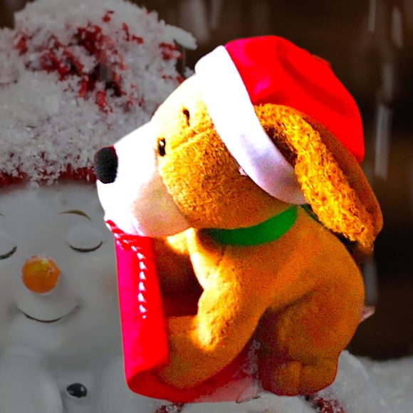 Hallmark Jingle Pals "Rockin' Rover" Brown Barking Animated Dog on Sleigh 9"Tall - Picture 6 of 7